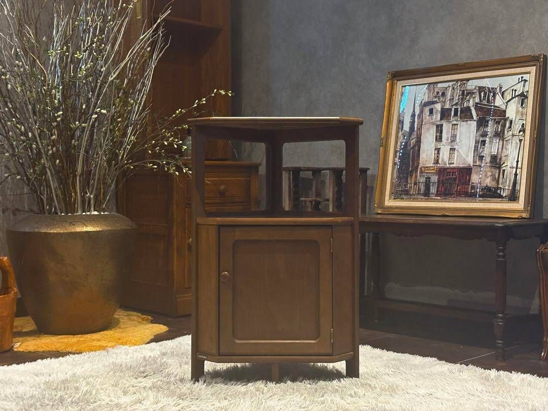 karimoku カリモク 電話台 ファックス台 コーナーキャビネット IZ