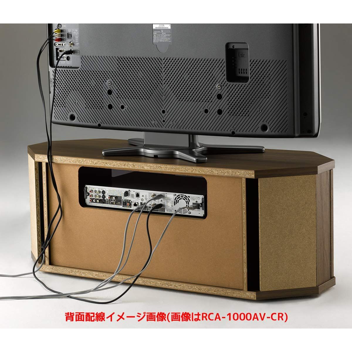  数量 朝日木材加工 テレビ台 RACINE 42型 幅100 cm ブラウン キャスター付き コーナー対応 RCA-1000 AV-CR その他 レコーダー