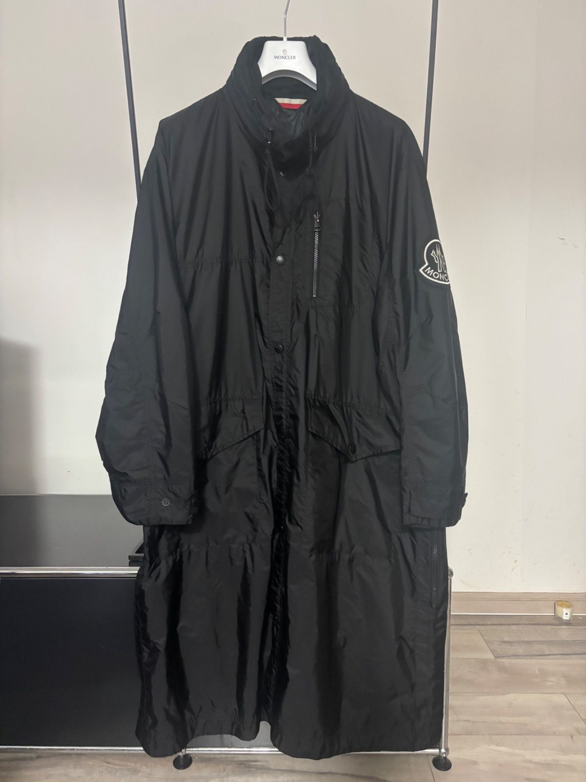 MONCLER GENIUS モンクレール ジーニアス GREG ビッグロゴ ナイロンモッズコート ブラック 4