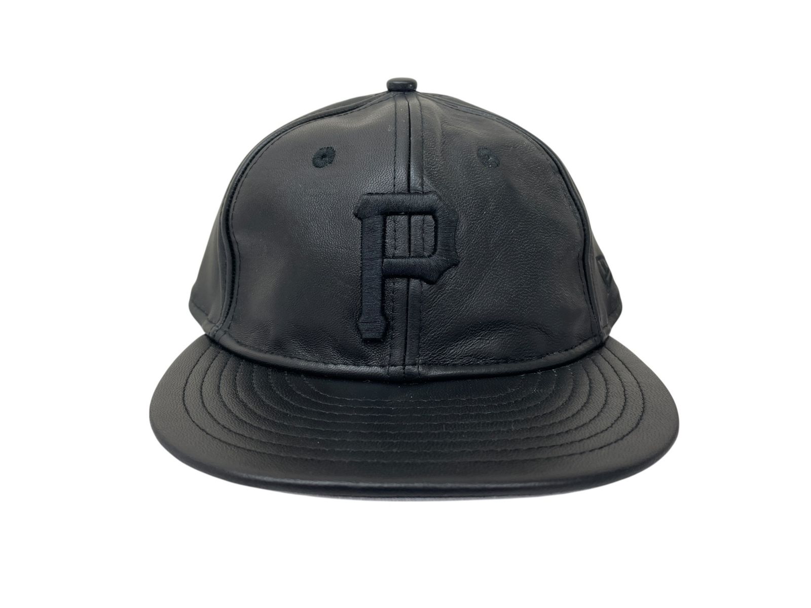 NEWERA ニューエラ レザーキャップ GENUINE LEATHER CAP 本革 MLB ピッツバーグ パイレーツ 60585321 F ブラック メンズ|049
