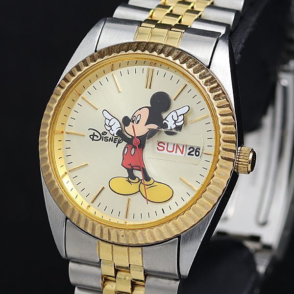 Disney ミッキーマウス 腕時計 稼働 良品 ディズニー ミッキーマウス 30M MU0959 QZ マルチカラー文字