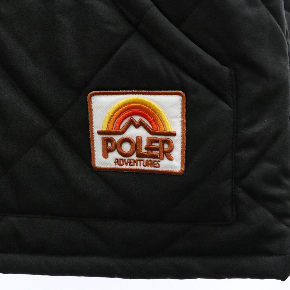 POLER (スコッチ アンド ソーダ) 23AW DIAMOND QUILTED JACKET ダイアモンドキルテッドジャケット 中綿ジャケット ブラック 233MCV0016