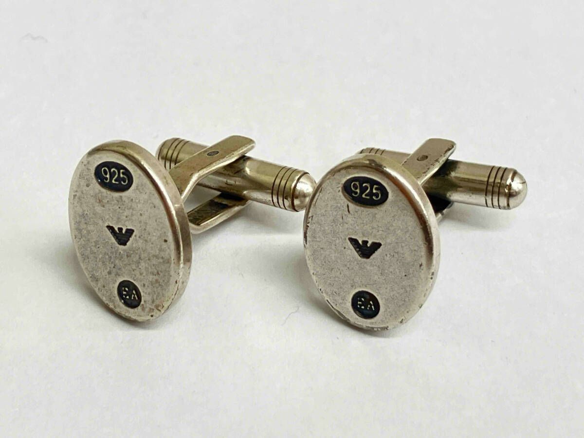 EMPORIO ARMANI エンポリオアルマーニ 925 SV シルバー 総重量12.4g カフス メンズ ブランドアクセサリー
