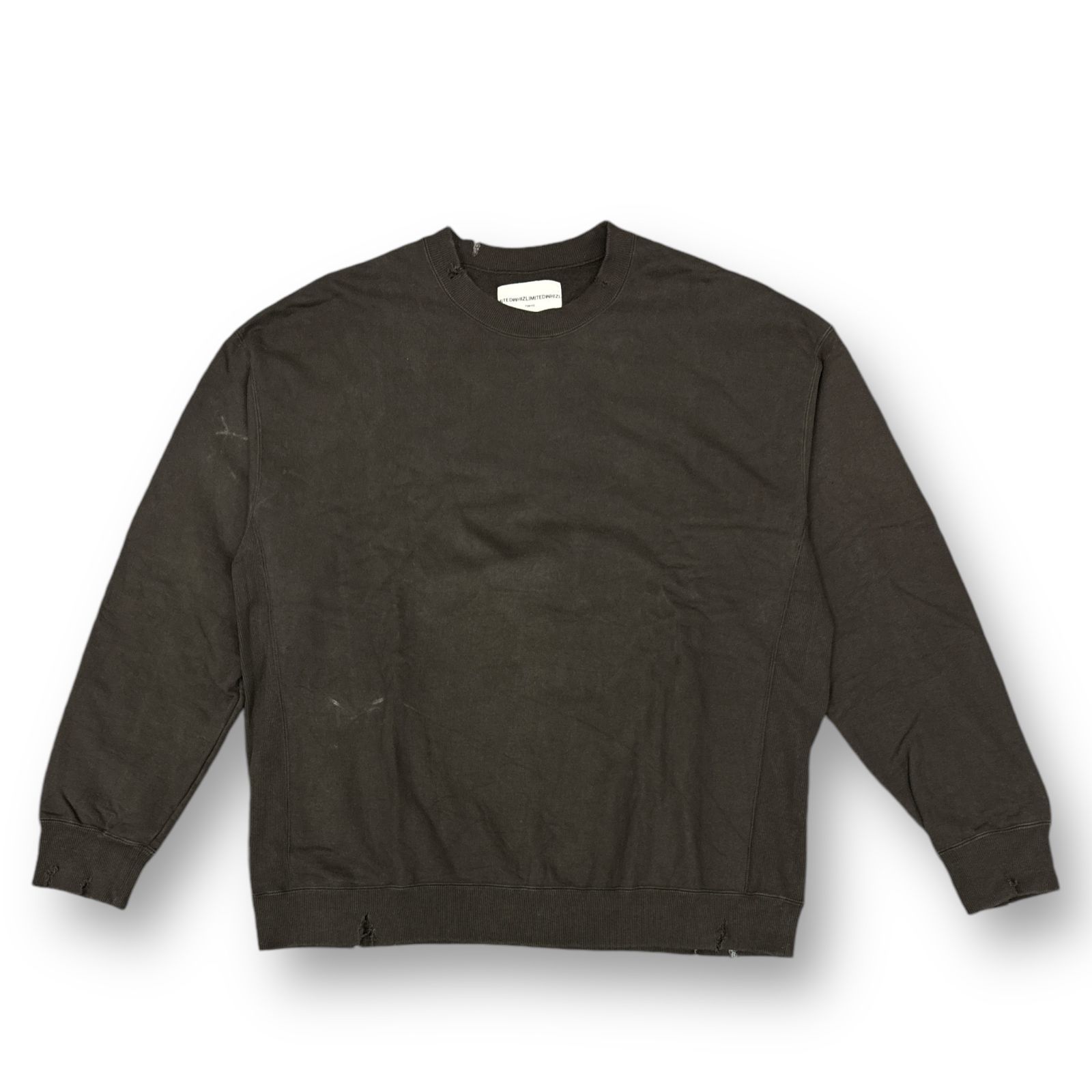 定価24200円 WHIZ LIMITED 21SS DAMAGE SWEAT ダメージ クルーネック 