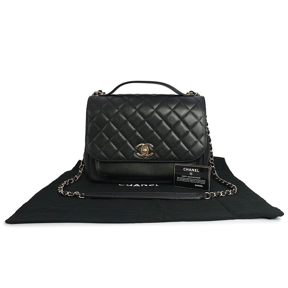 美品【シャネル】キャビアスキン クラシックラージショルダー CHANEL - シャネル マトラッセ ビジネス アフィニティ ラージ