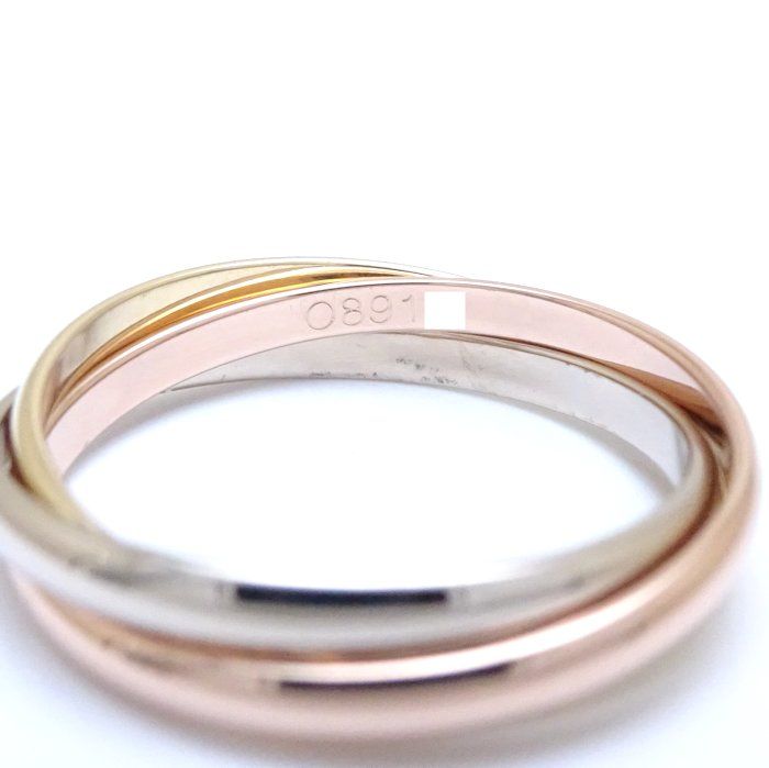 CARTIER カルティエ トリニティ リング 指輪 2mm 3連 #54 13.5号 K18