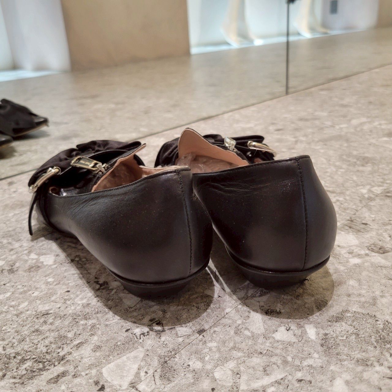 【新品】MIU MIU ミュウミュウ レザーエナメルリボンベルト ミュウミュウ Miu Miu MIUMIU ベルト 5CC545 EFX レザー