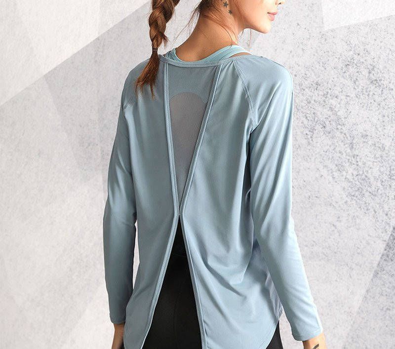 ヨガウェア トップス 吸汗 速乾 おしゃれ 長袖Ｔシャツ 通気性 メッシュ レディース ヨガウェア ダンス マラソン エアロビクス yunban455