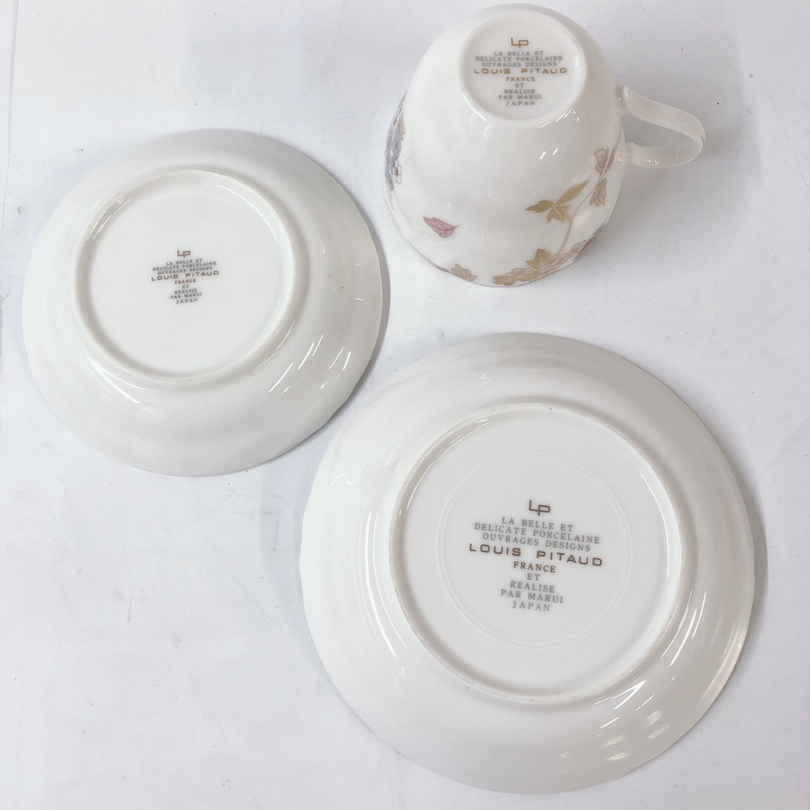 ルイピトー LOUIS PITAUD FRANCE カップ＆ソーサー＆ケーキ皿 5客
