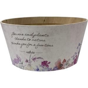 3営業日で発送 プリントウッドフラワー 寄せ鉢 S M L 13169 入数 120