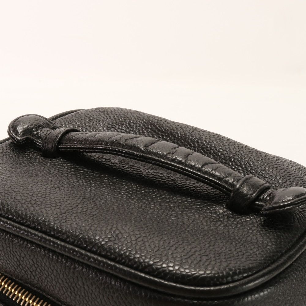 シャネル シリアルシール付 キャビア スキン ココマーク レザー  