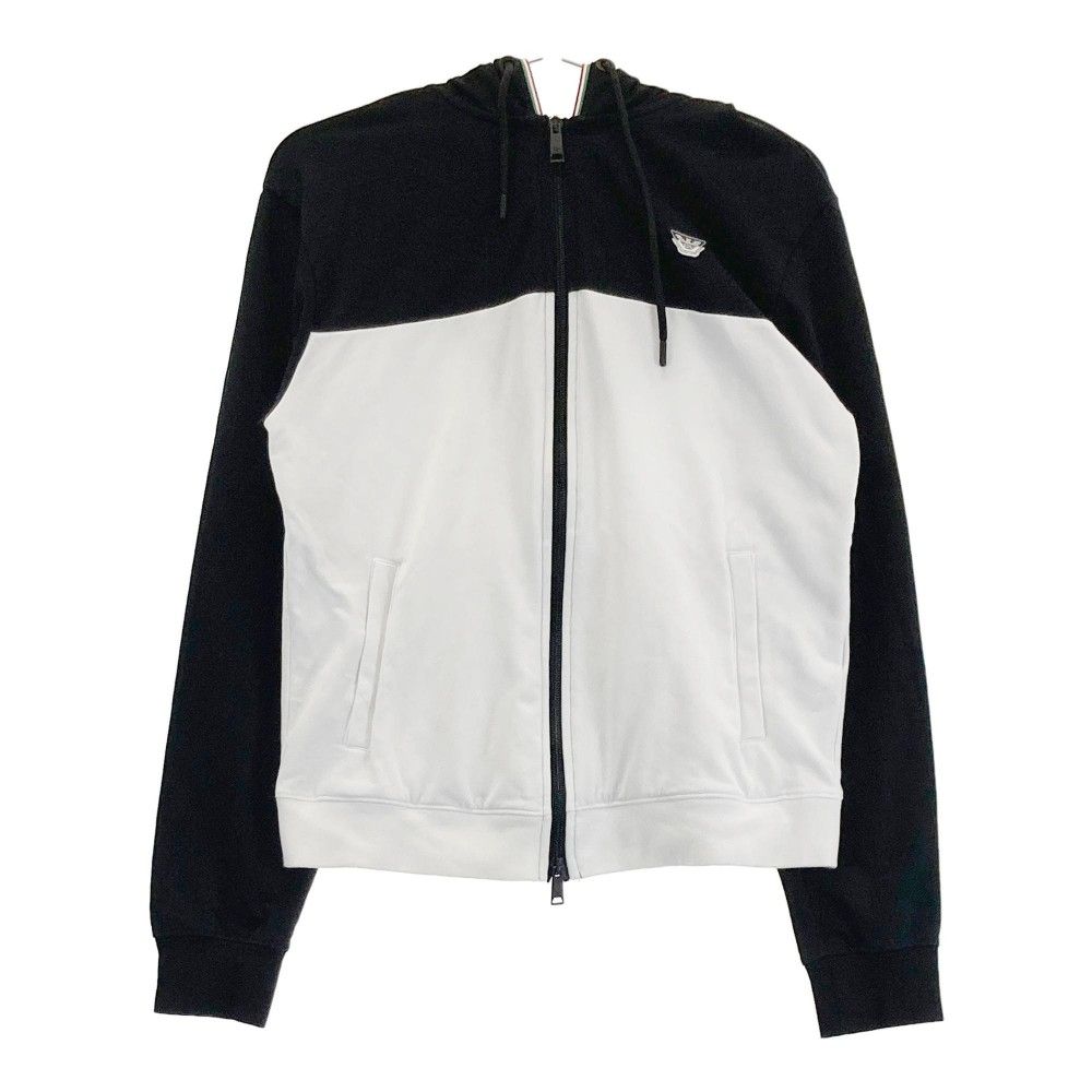 EMPORIO ARMANI エンポリオ アルマーニ  ダブルジップ 長袖パーカー  ブラック系 S [240101283690] メンズ