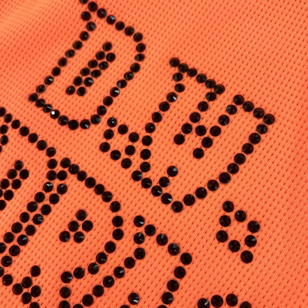 サイズ：3 DANCE WITH DRAGON ダンスウィズドラゴン 2023年モデル ハイネック 半袖Tシャツ メッシュ  オレンジ系 [240101240151] ゴルフウェア メンズ ストスト サイズ：3 DANCE WITH DRAGON ダンスウィズドラゴン 2023年