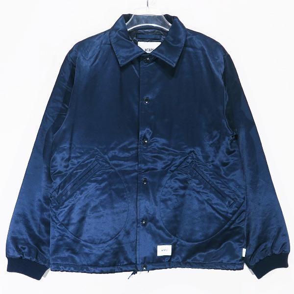 WTAPS ダブルタップス 18SS COACH/JACKET.RACO.SATIN 181TQDT-JKM01 コーチ ジャケット コットン レーヨン サテン ネイビー アウター