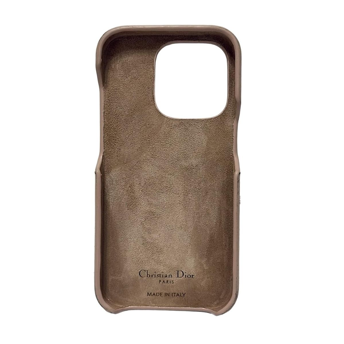 DIOR ChristianDior ディオール クリスチャンディオール 携帯電話ケース レディディオール ピンクベージュ レザー