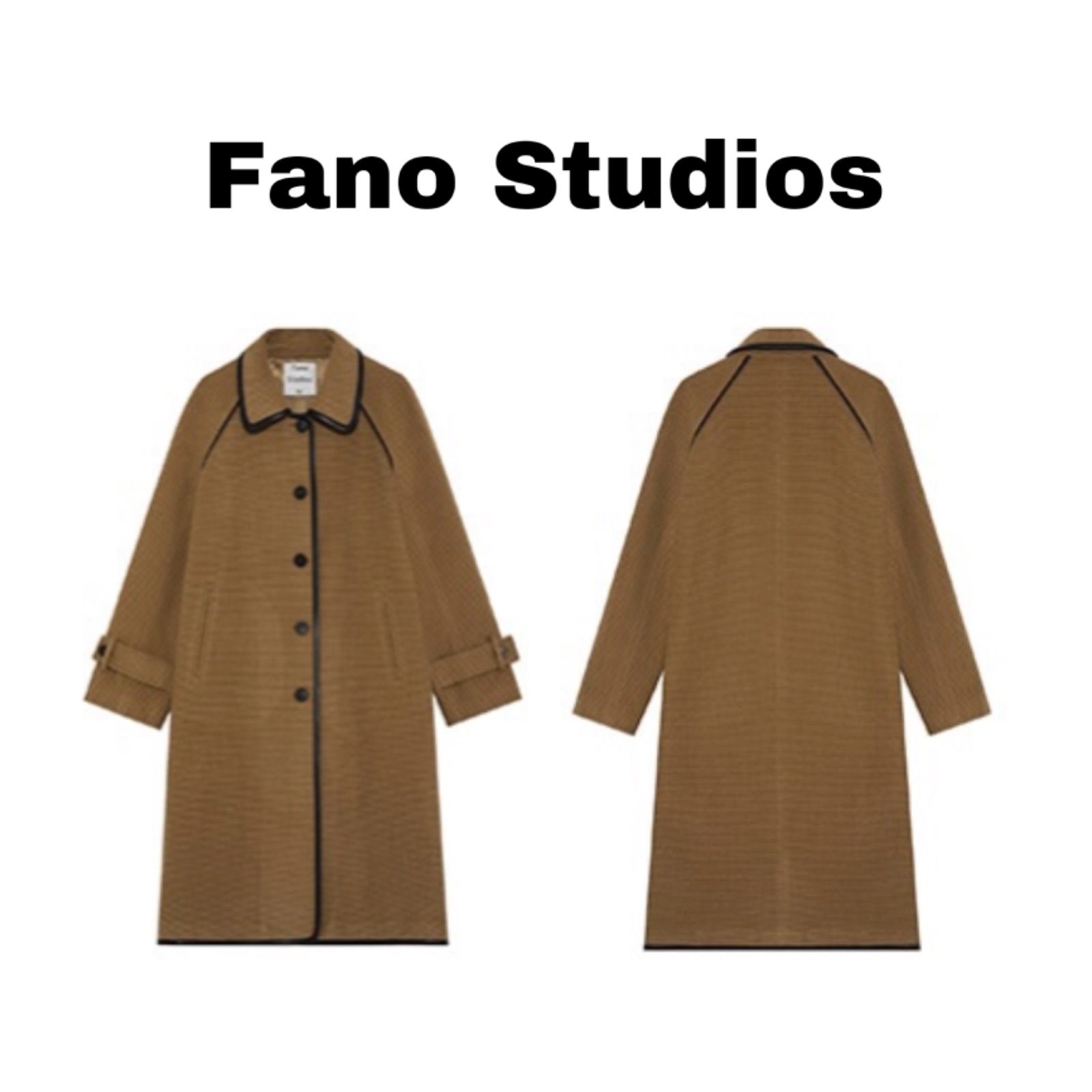 売上実績NO.1 Fano Studios レザーパイピング ロングコート FD21W213