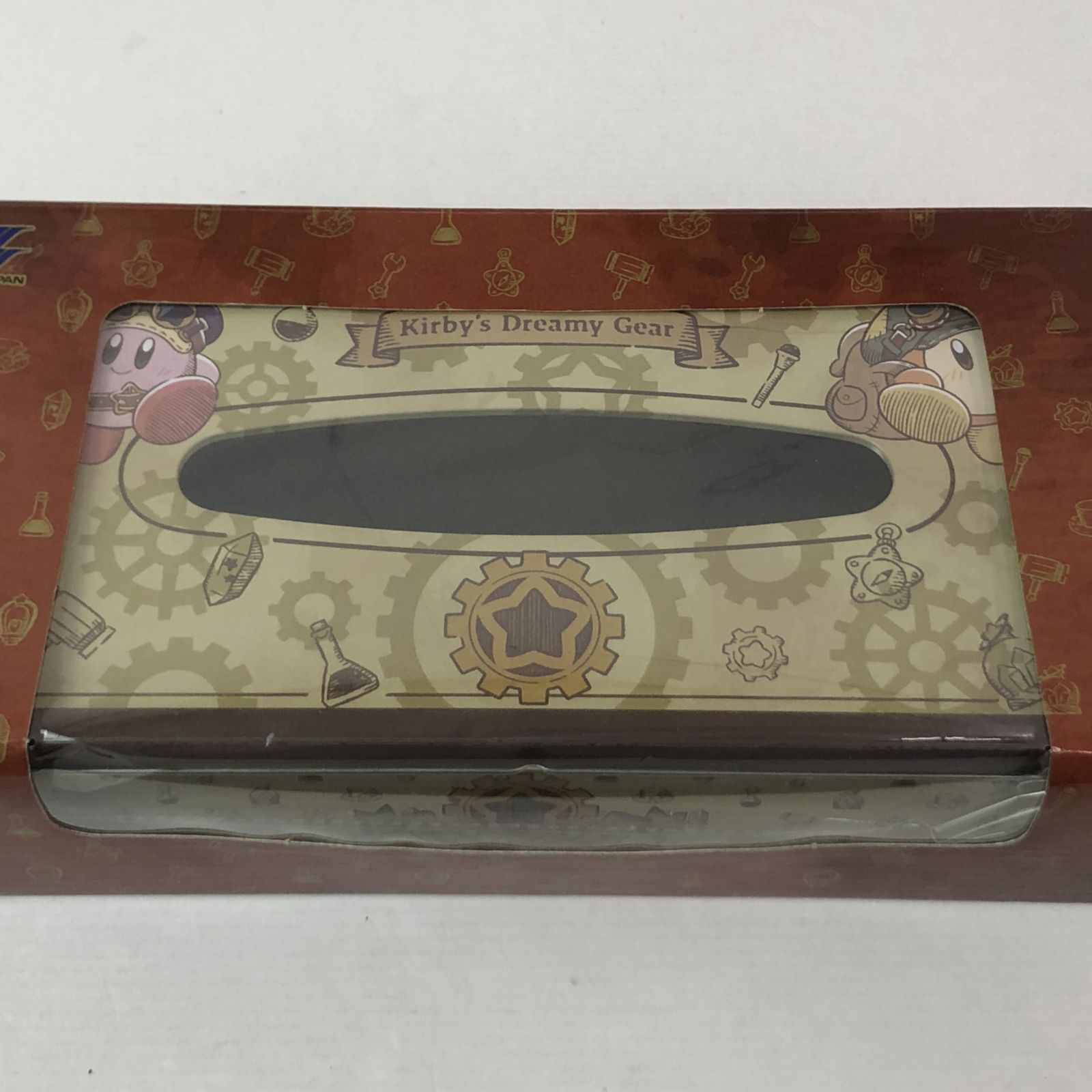 カービィと夢幻の歯車ブリキ缶ティッシュケース未使用品 04ｍ1094〇 カービィと夢幻の歯車 ブリキ缶 ティッシュケース ベージュ