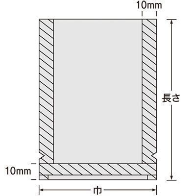 新品】福助工業ナイロンポリ新Lタイプ規格袋 真空包装袋100枚No.3B(13