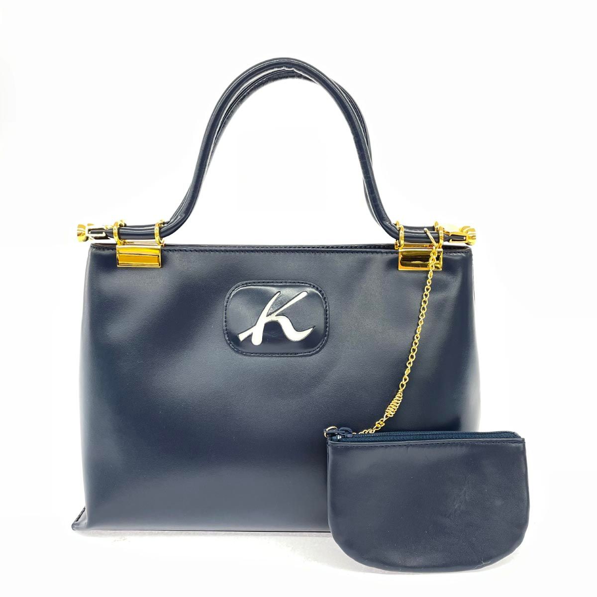 Kitamura キタムラ ハンドバッグ ネイビー レザー レディース Kitamura キタムラ ハンドバッグ ネイビー レザー レディース