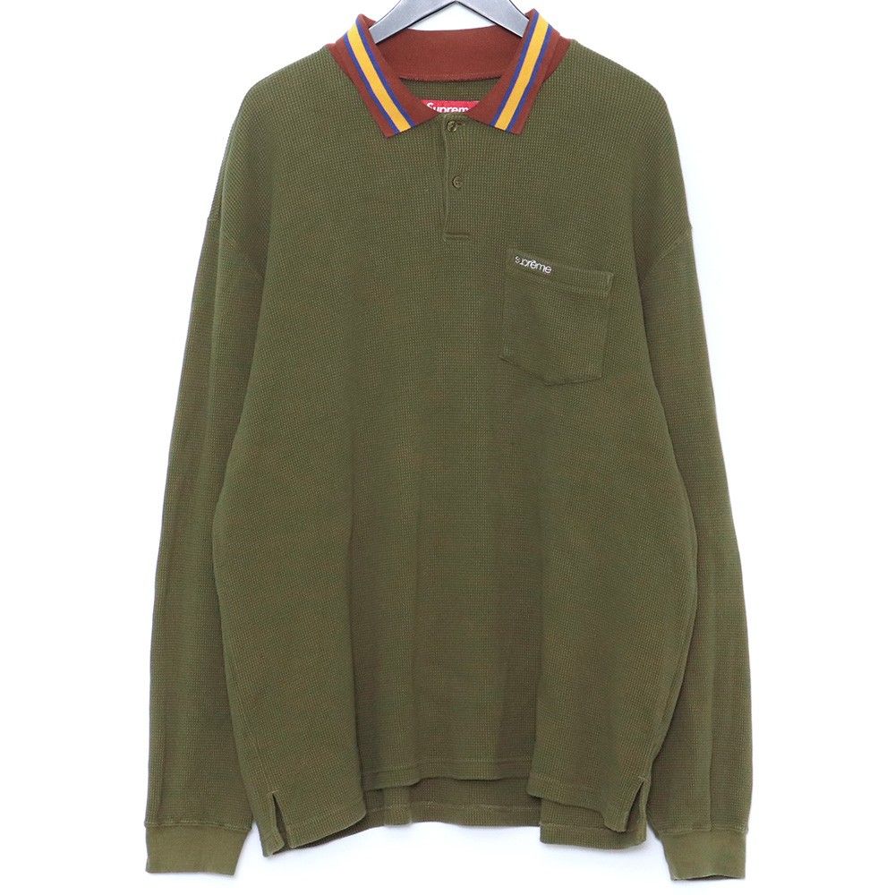 SUPREME Thermal L/S Polo Shirt XLサイズ