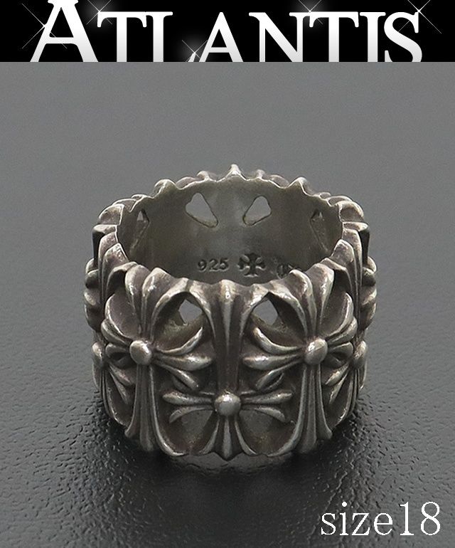 クロムハーツ CEMETERY/セメタリークロス シルバーリング メンズ 16号