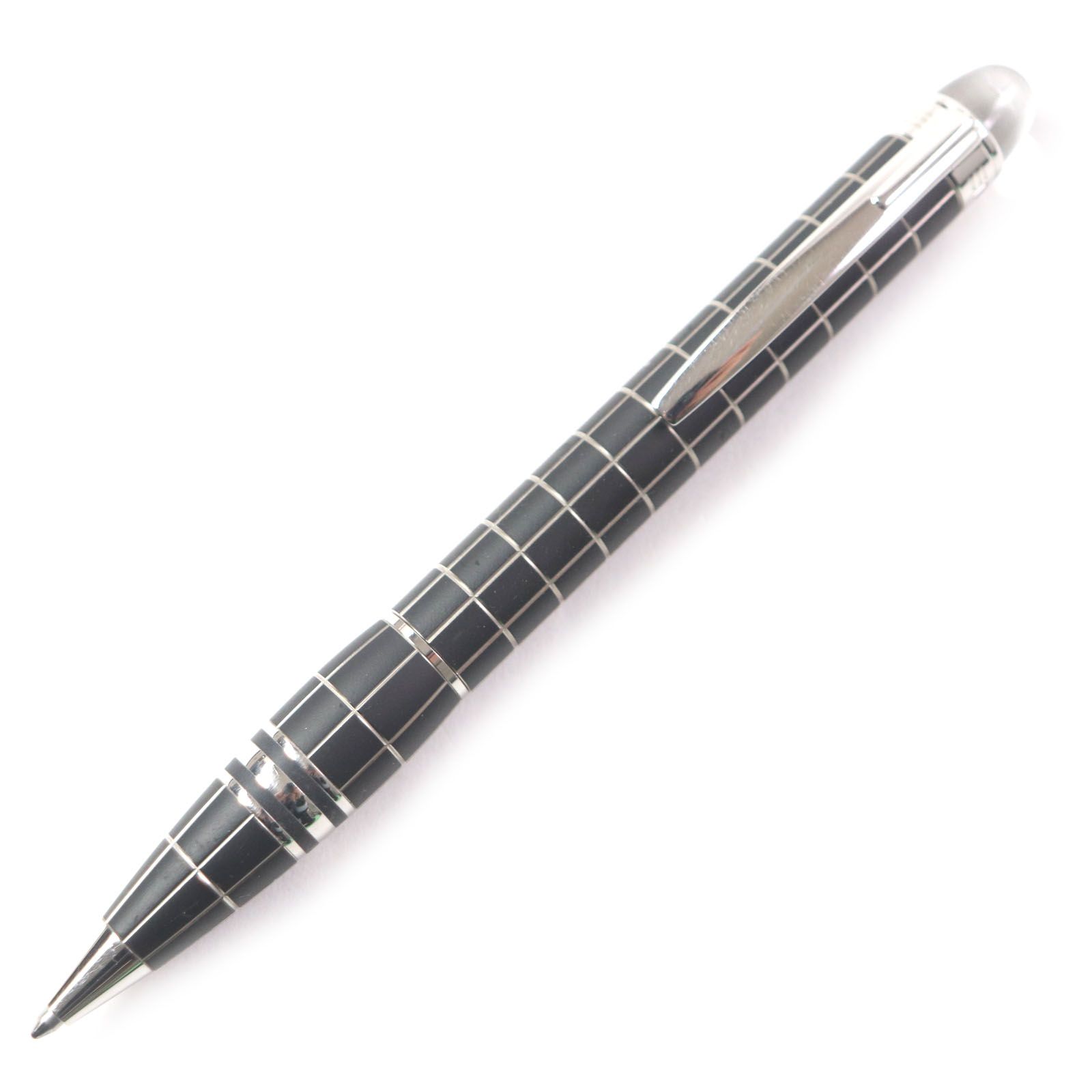 MONTBLANC モンブラン スターウォーカー メタルラバー ホワイトスター ツイスト式 ボールペン マットブラック シルバー 箱 ケース付き ドイツ製 メンズ 筆記 済み