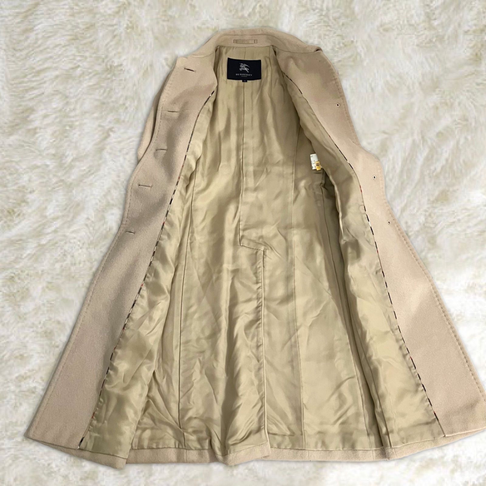 美品】クリーニング済☆バーバリーロンドン 日本製アンゴラコート 