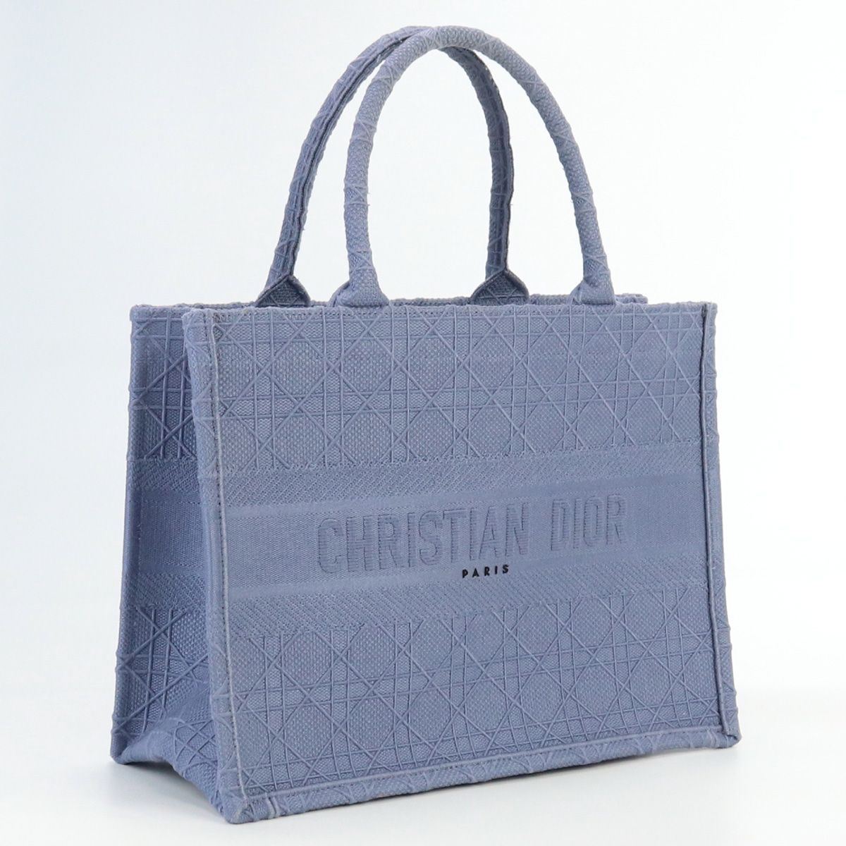 Christian Dior クリスチャンディオール ブックトート ミディアム カナージュ M1296 ZREY M49E トートバッグ  キャンバス【中古】 レディース