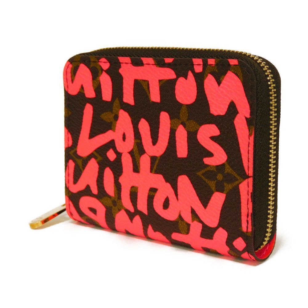 LOUIS VUITTON ルイ ヴィトン ジッピーコインパース マロン 蛍光 ピンク ラウンドファスナー コンパートメント 小銭入れ カードケース ミニウォレット モノグラム グラフィティ フューシャ コインケース M93707