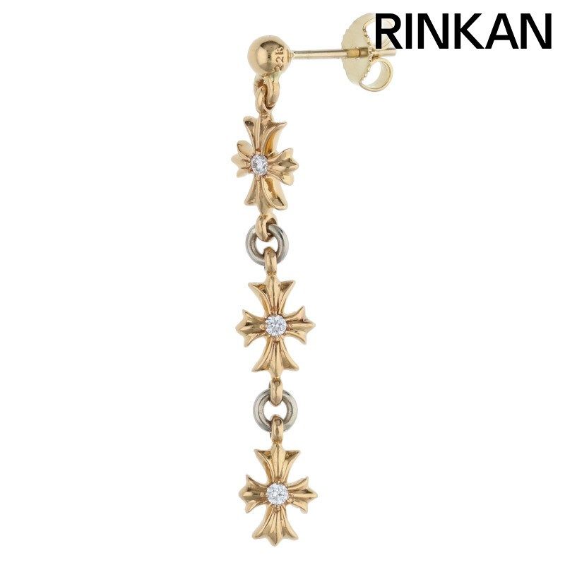 クロムハーツ　22kピアス　純正ダイアモンド　RINKAN証明付　キャッチ無し クロムハーツ22kピアス純正ダイアモンドRINKAN証明付キャッチ無し