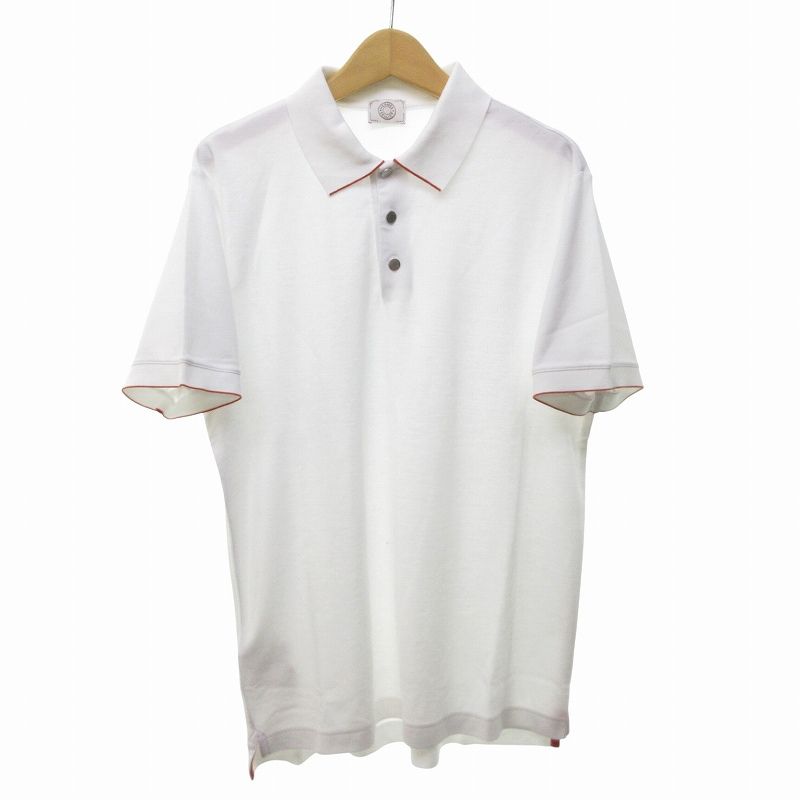 エルメス HERMES SELLIER 美品 ポロシャツ カットソー 半袖 セリエ  