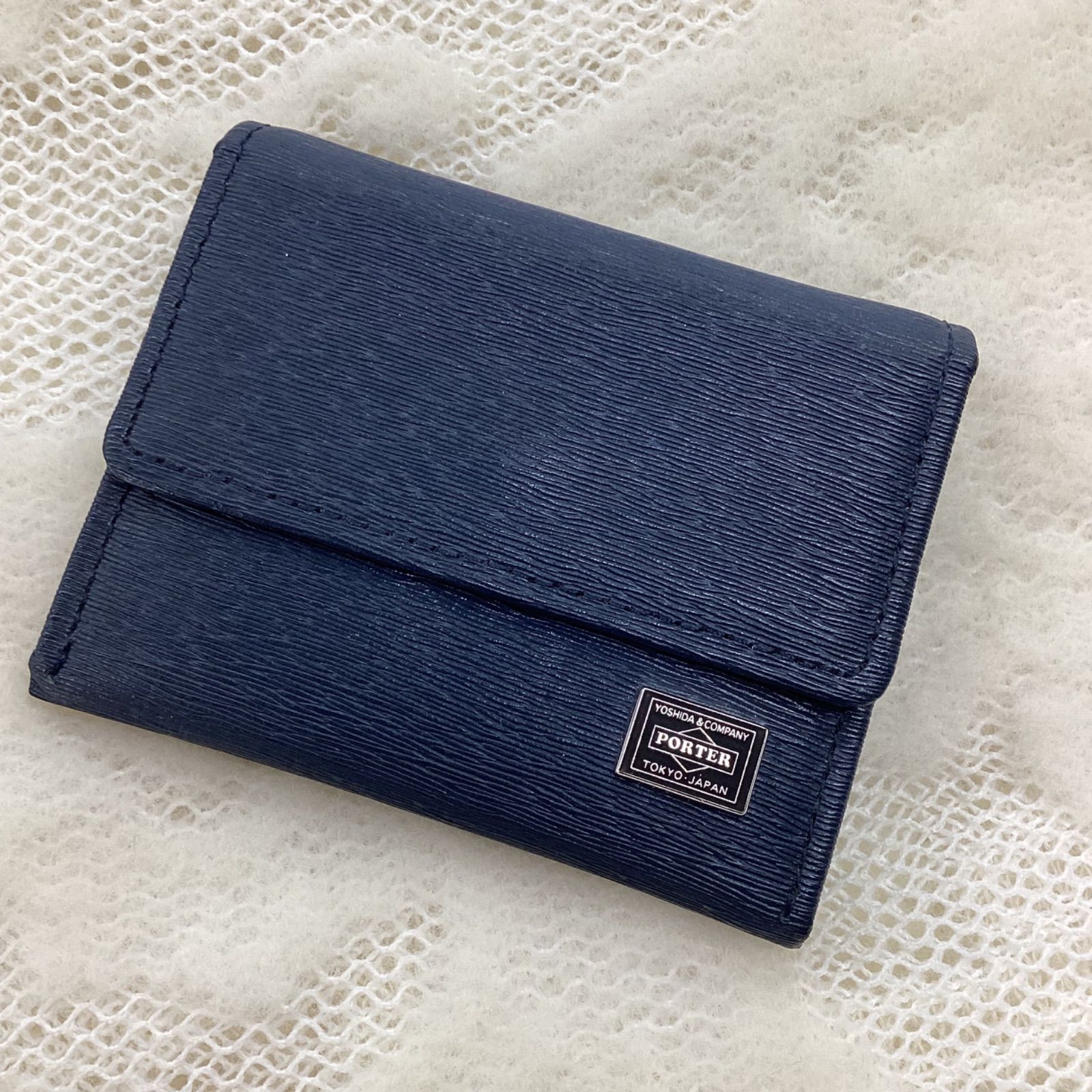 【新品未使用】　PORTER ネイビー コインケース Amazon | ポーターPORTER カレント コインケース 小銭入れ (本革