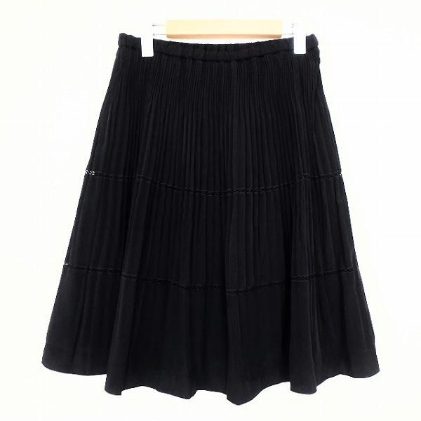 anc ノコオーノ NOKOOHNO スカート 40 黒 プリーツ レディース
