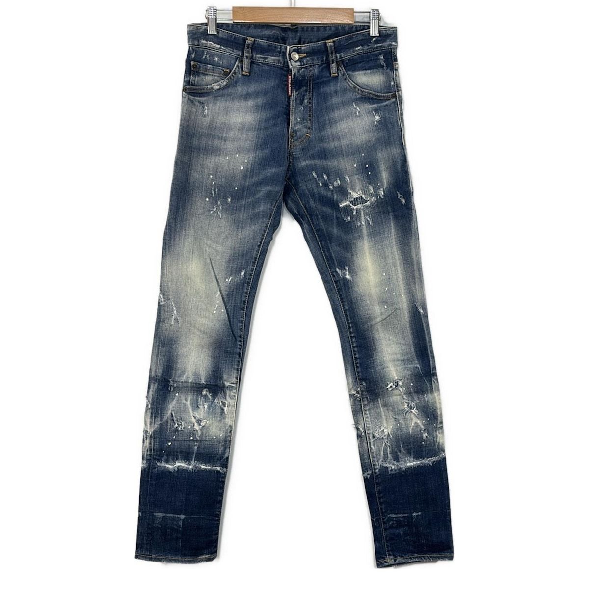 Dsquared2パンツ42 Dsquared2 スケーター 42 サイドロゴ ロゴテープ 黒デニム