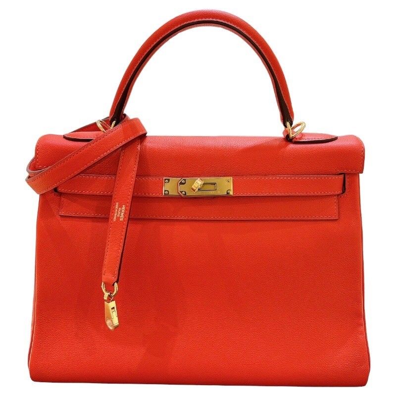 エルメス HERMES ケリー32 内縫い ヴェルソ C刻印 ルージュトマト 