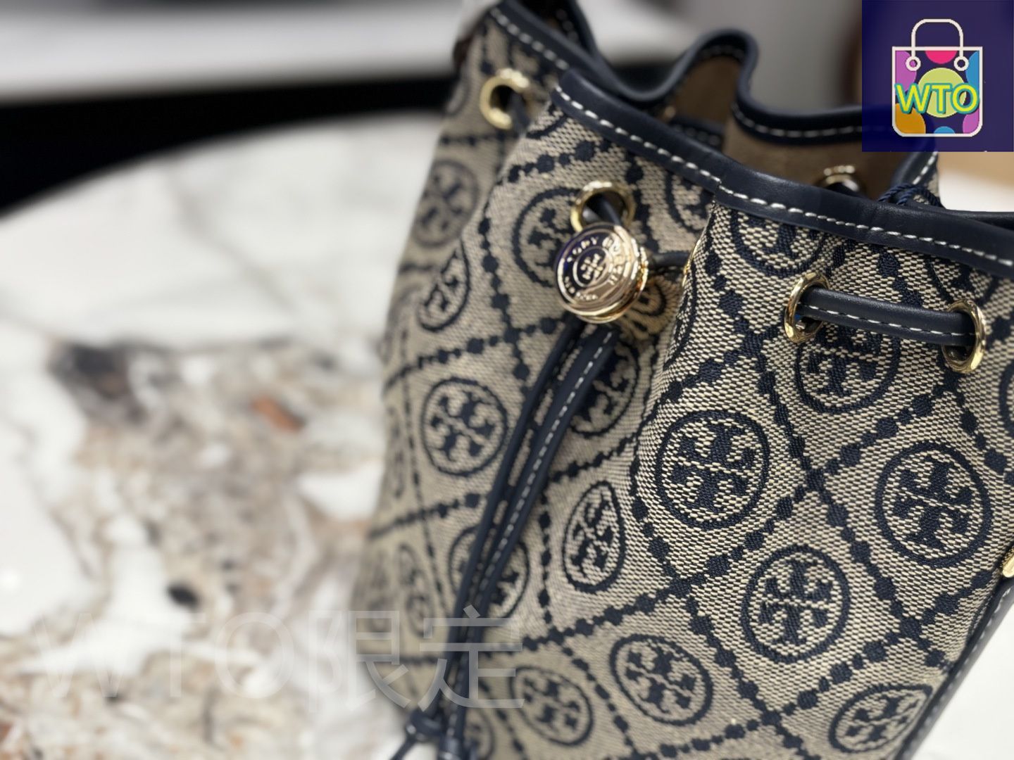 今日特価】Tory Burch トリーバーチ モノグラムバケットバッグ新