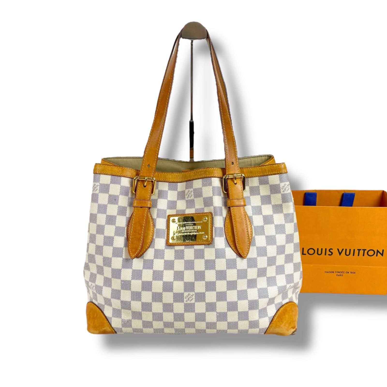 LOUIS VUITTON ルイヴィトン ダミエアズールレザー ハムステッドPM 