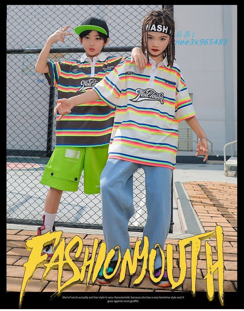 キッズ ダンス衣装 ヒップホップ ２点セットセットアップ HIPHOP トップス 男の子 ジャズダンス 練習着 子供 女の子 パンツ nee3x965483