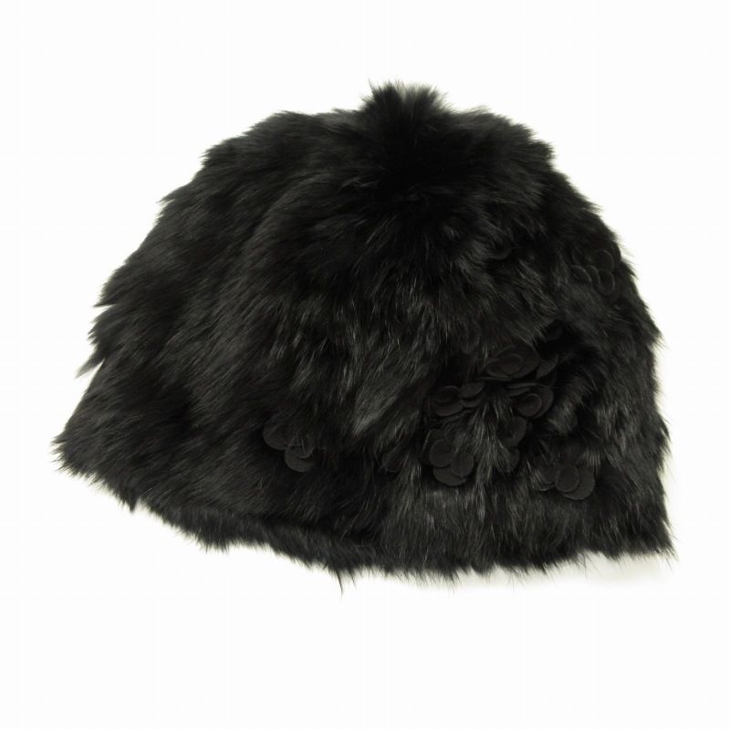 国内発送 アンテプリマ ANTEPRIMA キャップ ラビットファーニット帽 美品 帽子