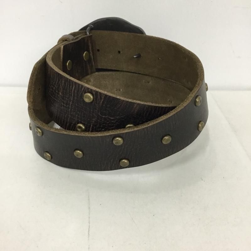 バッファローボブズ スタッズ ベルト レザー ブラウン メンズ アメカジ