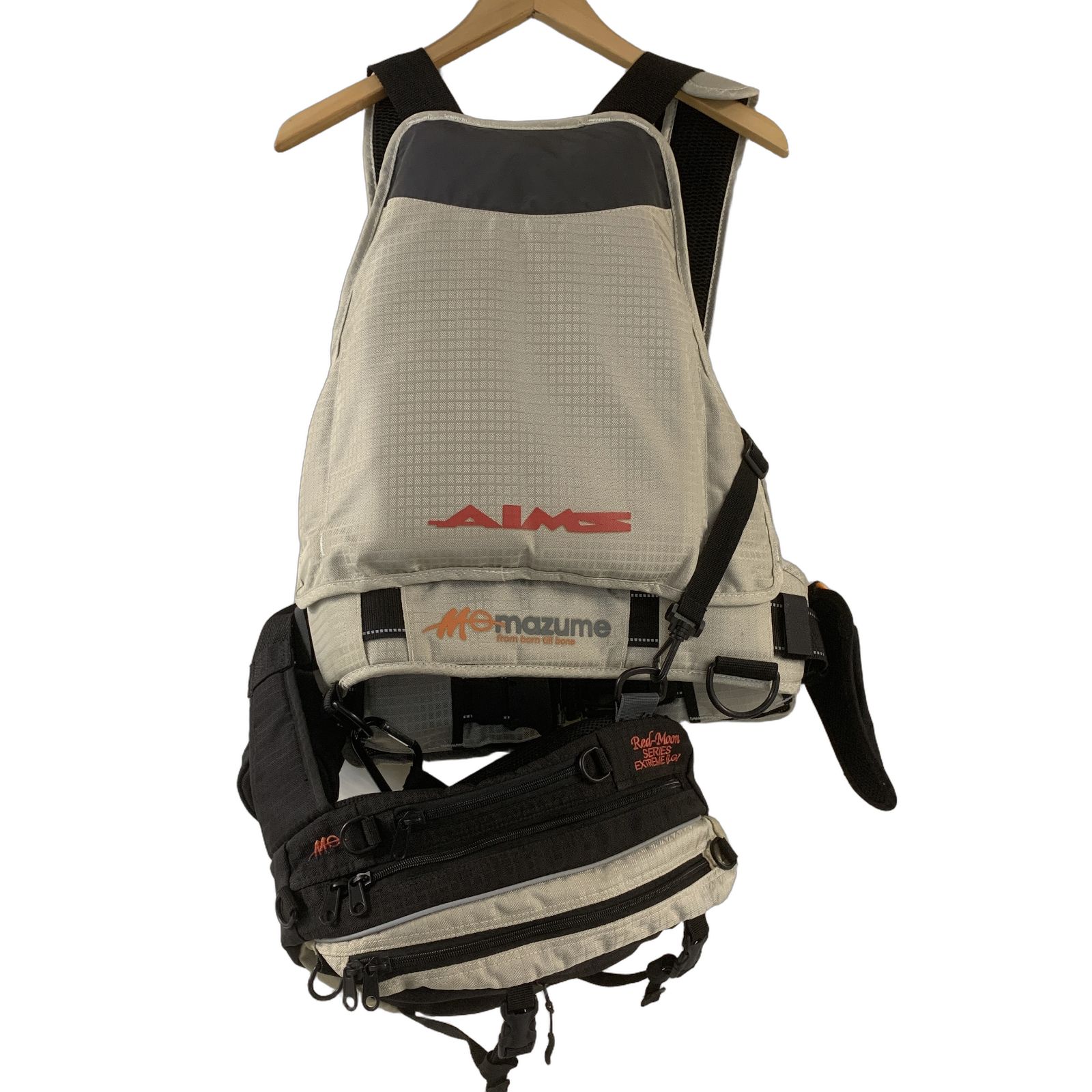 むつ74 102201 mazume レッドムーン ライフジャケット ウエストバッグ セット