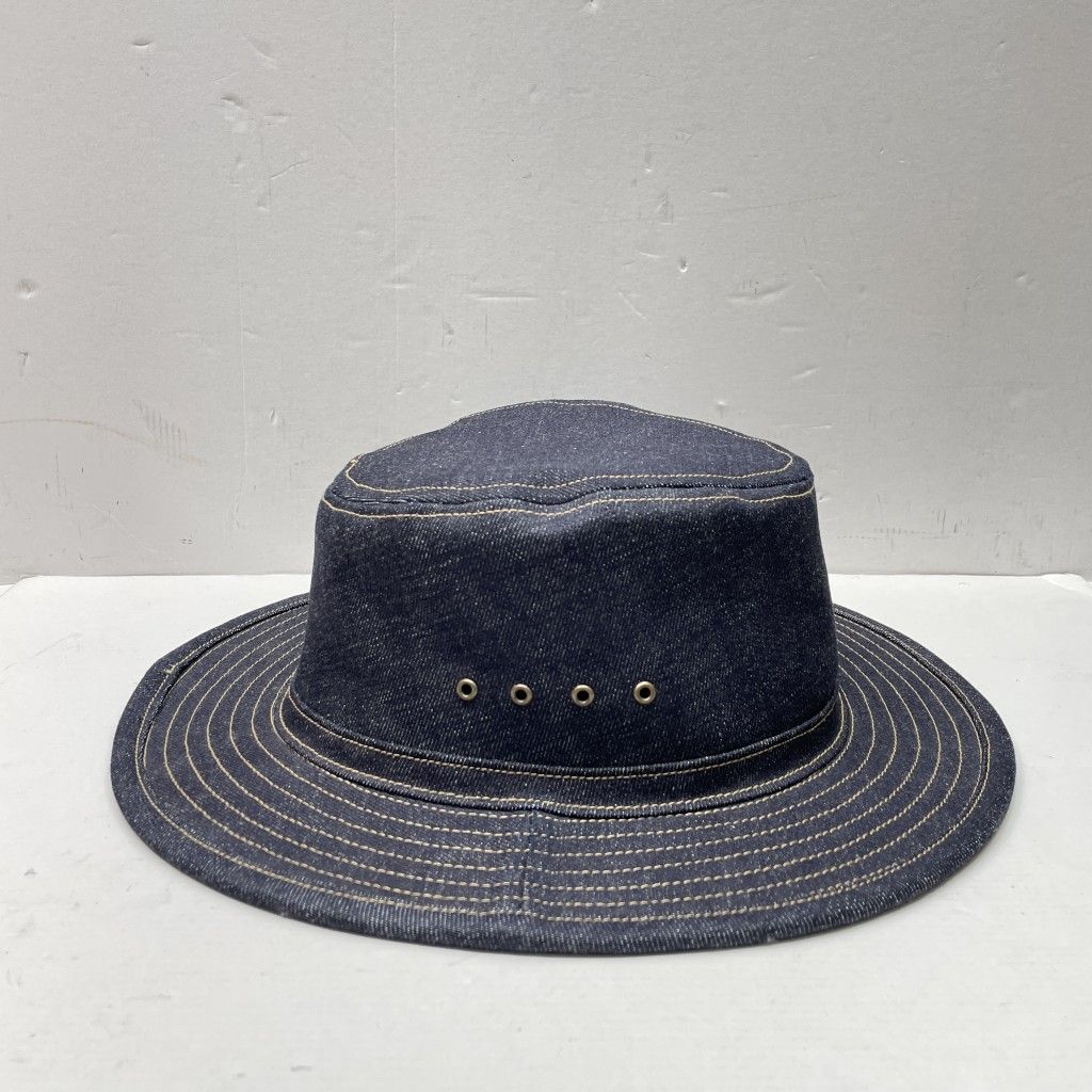 01w-4200 WHEELERS フリーホイーラーズ GREAT LAKES GMT. MFG.CO. WOODSMAN HAT SMOKEY BEAR デニムハット ブルー コットン 2427006