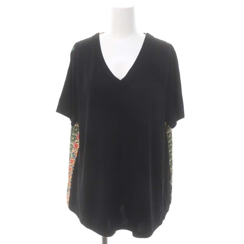 ポールスミス PAUL SMITH 背面スタンププリント ブラウス カットソー 半袖 切替 M 黒 ブラック マルチカラー /DF OS メルカリ