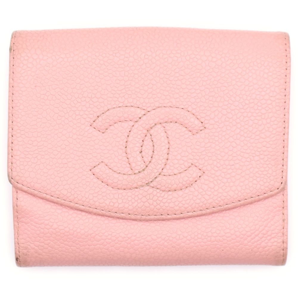 CHANEL✨ シャネル アイコンライン ココマーク 二つ折り財布 ピンク シャネル CHANEL 二つ折り 長財布 アイコンライン ココマーク
