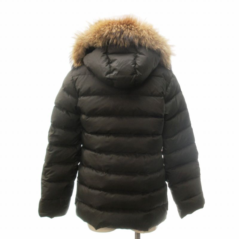 モンクレール MONCLER MESS メスダウンジャケット ロゴ刺繡 ファー付き  