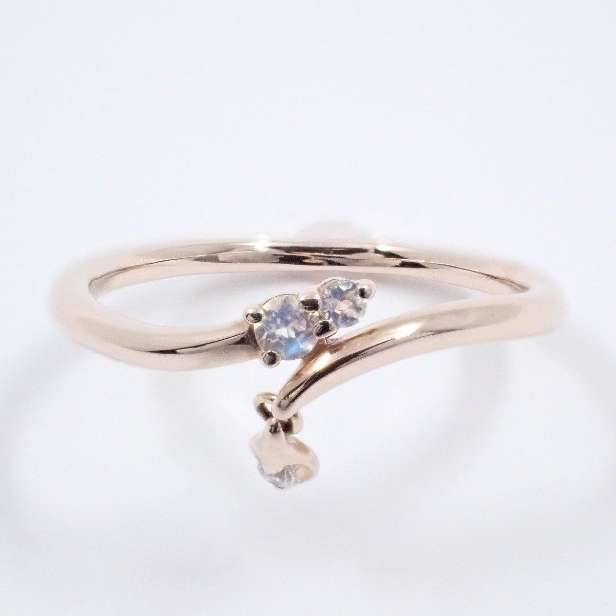 STAR JEWELRY スタージュエリー FLOWER DEW ピンキー リング 指輪 K10  