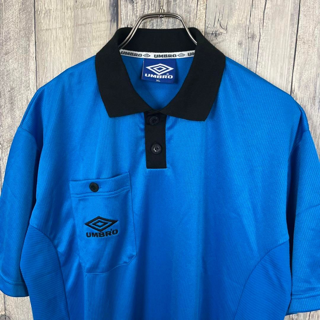 【超歓迎された】 OLD UMBRO 90s アンブロ 半袖 速乾 ポロシャツ XL