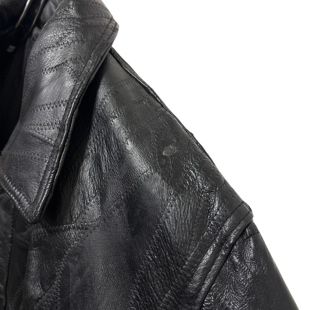 GENUINE LEATHER】 パッチワークレザージャケット S-2957 - メルカリ