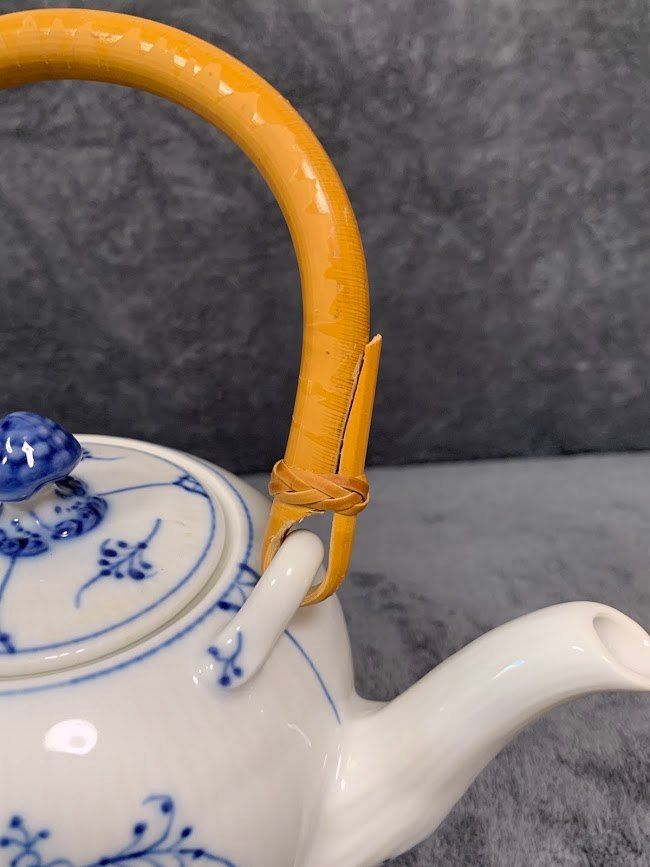 ロイヤルコペンハーゲン  急須　湯呑みセット ☆ ロイヤルコペンハーゲン ブルーフルーテッド急須 湯呑み5客セット