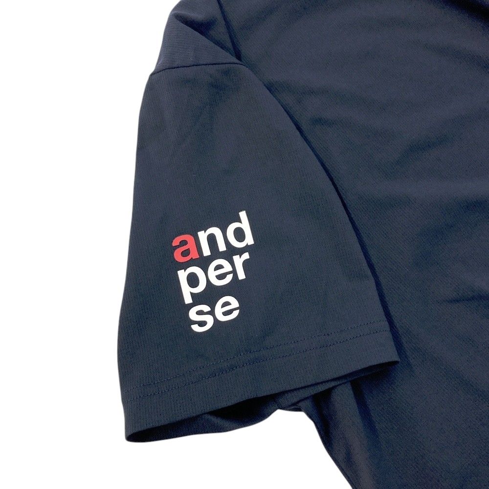 サイズ L AND PER SE アンパスィ AMS9584X4 半袖モックネックシャツ ネイビー系 240101521979 ゴルフウェア メンズ ストスト WHITEMONARCHHOTEL_COM